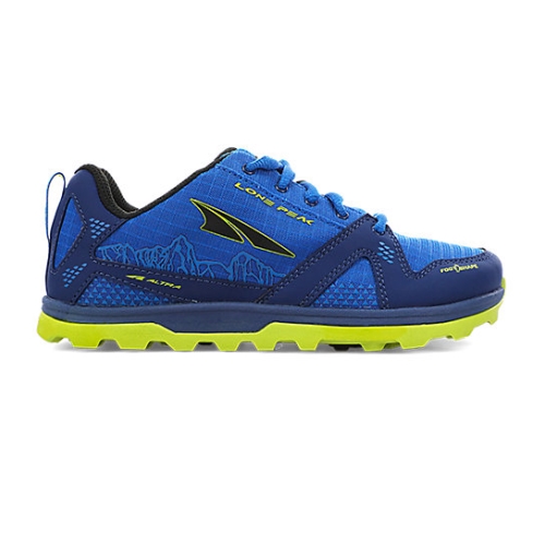 Blue / Lime Altra LONE PEAK Men's Trail Shoes | BKSOPUH-95